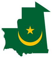 mauritania flag map geography