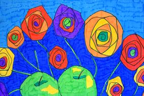 abstract art colourful paper