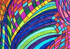 background paper felt pens colors