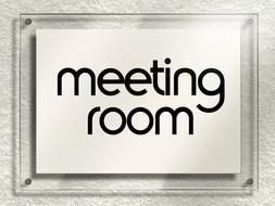 meeting space door sign note room