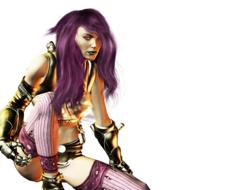 woman warrior armor hair fantasy