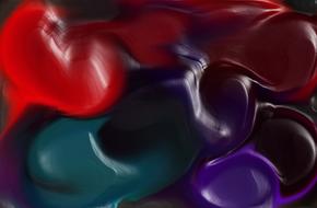 Texture Paint Colorful red green purple