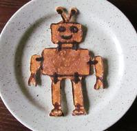funny robot pancake