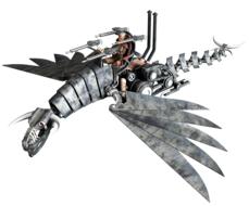 fantasy metal dragon machine