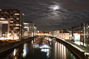 Cologne Rheinauhafen Night
