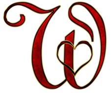 alphabet letter initial heart w