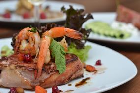 meat and shrimp