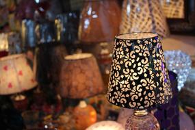 Lamp Bedside Lampshade Table