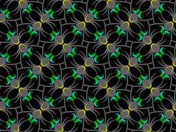 green, grey and black pattern, drawing