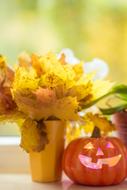 Halloween Pumpkin Leaves