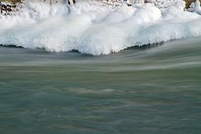 Ice On The Saale Frozen River