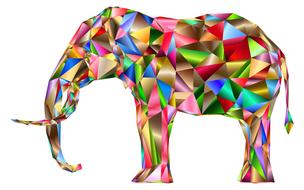 Colorful and beautiful, 3d elephant with the shades, at white background, clipart
