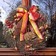 Autumn Door Wreath Decoration Of