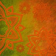background paper vintage orange flowers