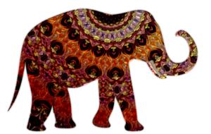 elephant metallizer art glass