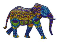elephant metallizer art glass