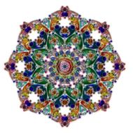 mandala round colorful metallizer