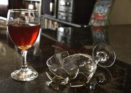 Broken Wine Glass Waste