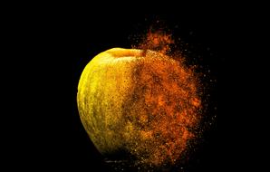 colorful drawing of an apple