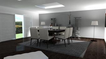 modern dining room