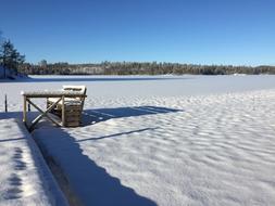 Frozen Lake Snow White Winter