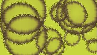 brown circles at green background