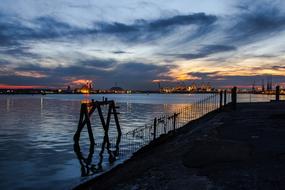 Port Water Southampton In The evening