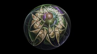 sphere fractal art pattern