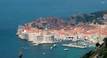 panoramic view of Dubrovnik by the sea