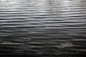 raindrops on the surface of the reservoir