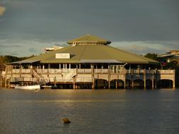 fabulous Building Lake Evening