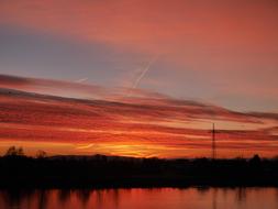 Sunrise Danube Morgenrot Orange
