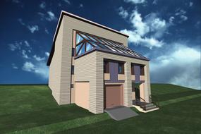 cottage as a 3d model