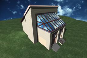 house cottage 3d model drawing