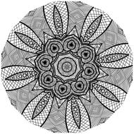 mandala line art black and white