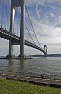 Verazanno Bridge Clouds Harbor