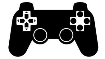 black gamepad game