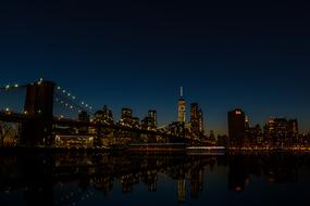 Bridge Buildings City night