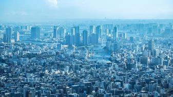 blue contemporary Cityscape