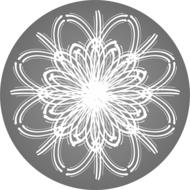 snow white petal snowflake art