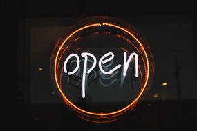 open neon background view