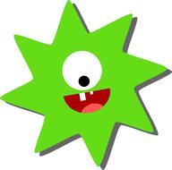 virus cheerful bacterium star