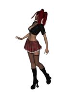 Graphic model of girl in a costume