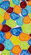 colored chips on paper