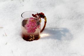 Tea Rose Corolla Enamel Cup Heavy