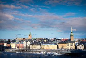 unusually beautiful Sweden North city