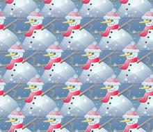 seamless repeat pattern snowman