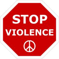 peace mensaje violence signal red