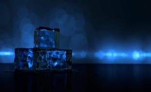 ice blue reflection light hot girl