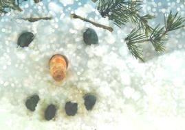 Snowman Winter Snow Snowflakes